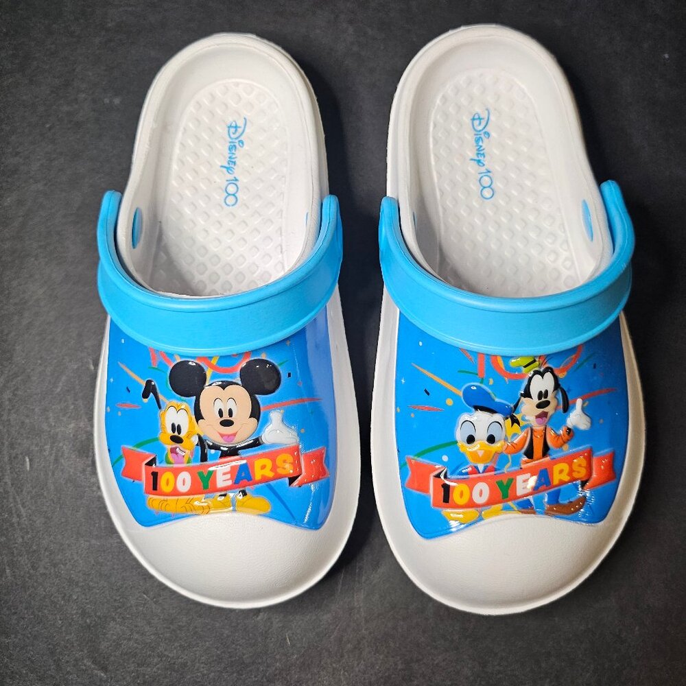 Kids Disney 100 Year Blue&White Mickey & Pluto & Donald & Goofy 3D Design